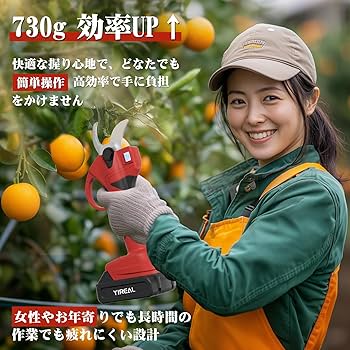 電動剪定バサミ 山本造園会社監修 コードレス充電式 剪定鋏 大容量バッテリー Amazon | 電動剪定バサミ 【山本造園会社監修】剪定バサミ 18V